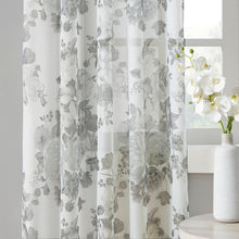Load image into Gallery viewer, Marcus Floral Sheer Tab Top Single Curtain Panel B58 199 PS
