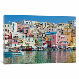 Marina Corricella II, Procida Island, Gulf of Naples, Campania Region, Italy Photographic Print on Wrapped Canvas # 9094