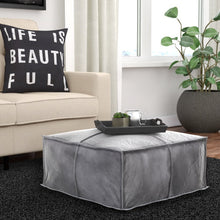 Load image into Gallery viewer, Mariya 24&#39;&#39; Wide Velvet Square Pouf Ottoman MRM3977
