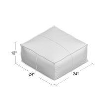 Load image into Gallery viewer, Mariya 24&#39;&#39; Wide Velvet Square Pouf Ottoman MRM3977
