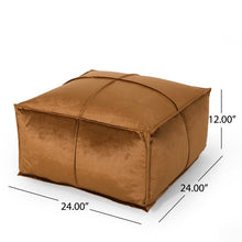 Load image into Gallery viewer, Mariya 24&#39;&#39; Wide Velvet Square Pouf Ottoman
