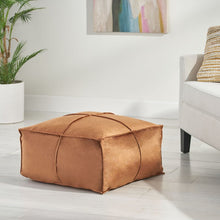 Load image into Gallery viewer, Mariya 24&#39;&#39; Wide Velvet Square Pouf Ottoman
