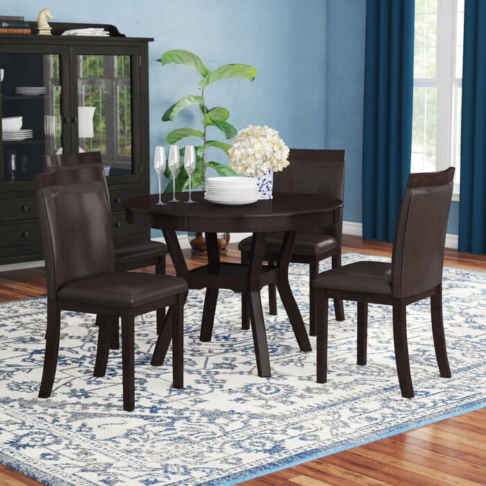 42'' L X 42'' W X 30'' H Marjorie 4 Person Solid Wood Dining Set
