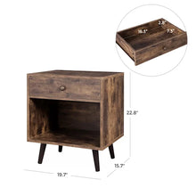 Load image into Gallery viewer, Marone Solid + Manufactured Wood Nightstand

