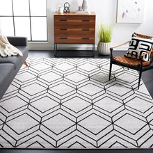 Load image into Gallery viewer, Marrufo Geometric Area Rug in Ivory/Black, Rectangle 8&#39; x 10&#39;
