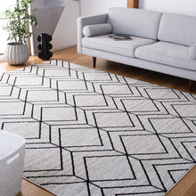 Load image into Gallery viewer, Marrufo Geometric Area Rug in Ivory/Black, Rectangle 8&#39; x 10&#39;
