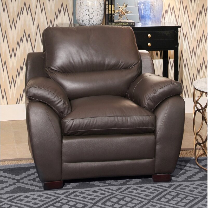 Marson 41'' Wide Genuine Leather Club Chair 6351RR