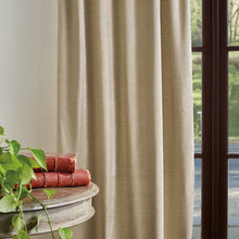 Load image into Gallery viewer, Naples Chenille Solid Curtains - Panel Pair or Valance - 95-inch - Natural, (Set of 2)
