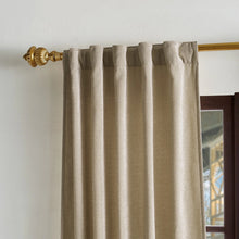 Load image into Gallery viewer, Naples Chenille Solid Curtains - Panel Pair or Valance - 95-inch - Natural, (Set of 2)
