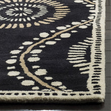 Load image into Gallery viewer, Martha Stewart Geometric Handmade Tufted Wool Black Area Rug 6187RR
