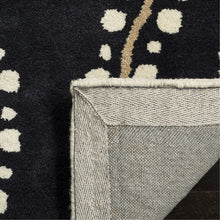 Load image into Gallery viewer, Martha Stewart Geometric Handmade Tufted Wool Black Area Rug 6187RR
