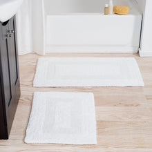 Load image into Gallery viewer, Marylee Rectangle 100% Cotton Reversible 2 piece Bath Rug Set
