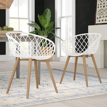Load image into Gallery viewer, White Masam Cross Back Arm Chair - Set of 2 (SB124)
