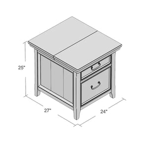 Mathis 25'' Tall 2 - Drawer End Table