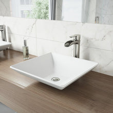 Load image into Gallery viewer, VG04004 Matte Stone Square Vessel Bathroom Sink 6428RR
