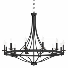 Load image into Gallery viewer, Aged Zinc Mattheo 12 - Light Dimmable Wagon Wheel Chandelier
