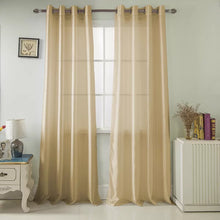 Load image into Gallery viewer, Mattingly Faux Silk Solid Semi-Sheer Grommet Single Curtain Panel, 54" x 84" (SET OF 2)
