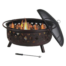 Load image into Gallery viewer, Bronze High-Temp Paint Maui Steel Wood Burning Fire Pit 7606

