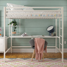 Load image into Gallery viewer, Maxwell Metal Loft Bed with Built-in-Desk, Full
