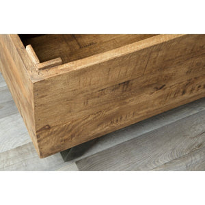 Solid Wood Lift Top Sled Coffee Table with Storage