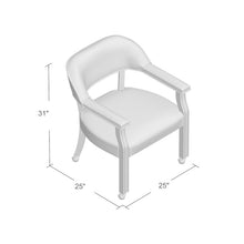 Load image into Gallery viewer, Mcbride Vinyl Upholstered Solid Wood Arm Chair AP793
