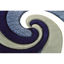 Load image into Gallery viewer, Rectangle 8&#39; x 11&#39; Mccampbell Power Loom Performance Navy Blue/Gray Rug
