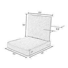 Load image into Gallery viewer, Mccay Latitude Run® Outdoor Seat/Back Cushion with Piping 23 x 26, 2pc
