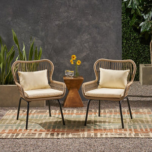 Mcclurg Patio Chair with Cushions (Set of 2) #4236