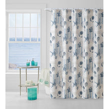 Load image into Gallery viewer, Mccreight Ocean Postcards Fabric Shower Curtain Hooks
