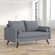 Load image into Gallery viewer, Mcelhaney 58.75&quot; Square Arm Loveseat Gray 2915RR
