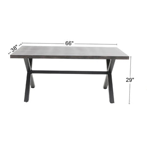 Mcgahan Metal 6 - Person Dining Table