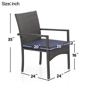 Mcgahan Patio Dining Armchair with Cushion (Set of 2)