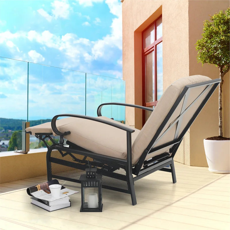 Mcgahan Recliner Patio Chair with Cushions