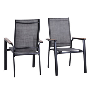 Mcgahan Stacking Patio Dining Armchair (Set of 2)
