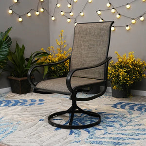 Mcgahan Swivel Patio Dining Armchair (Set of 2)