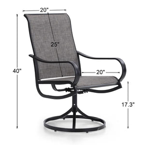 Mcgahan Swivel Patio Dining Armchair (Set of 2)