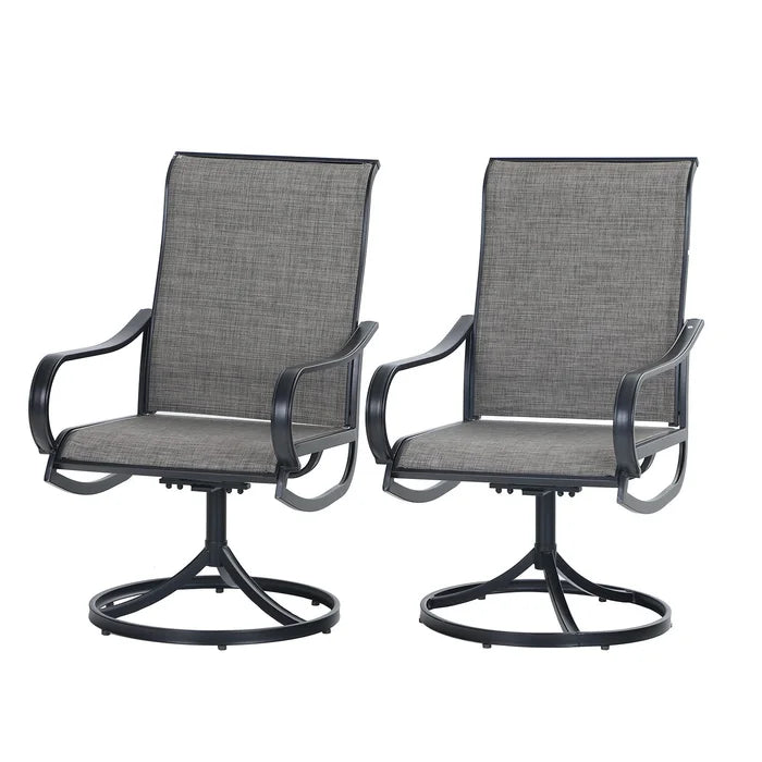Mcgahan Swivel Patio Dining Armchair (Set of 2)