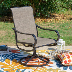 Mcgahan Swivel Patio Dining Armchair (Set of 2)
