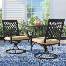 Load image into Gallery viewer, Mcgahan Swivel Patio Dining Armchair with Cushion (Set of 2)
