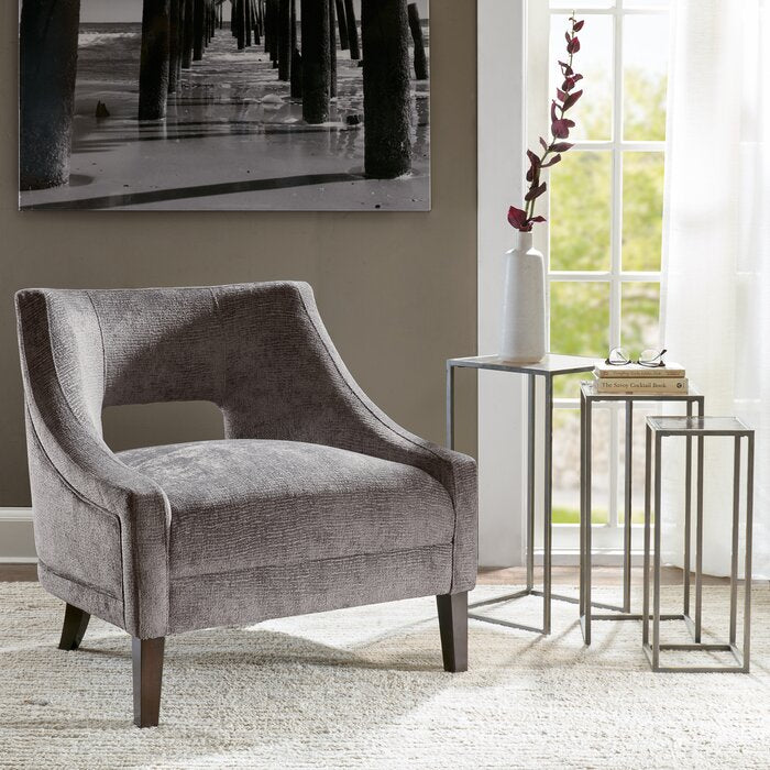 Latitude Run Gray Upholstered Armchair #9755
