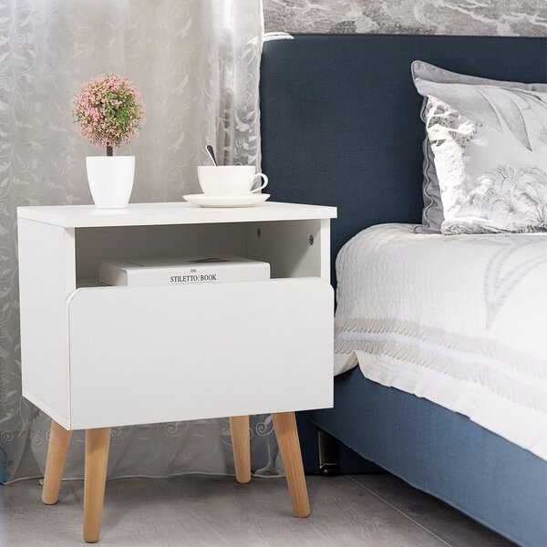 White Mchenry 1 Drawer Nightstand(2491RR)