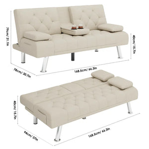 Mckinleyville 66.3'' Linen Sofa Bed