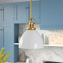 Load image into Gallery viewer, Brass Mcnally 1 - Light Single Dome Pendant
