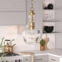 Load image into Gallery viewer, Brushed Brass Mcnamara 1 - Light Single Dome Pendant
