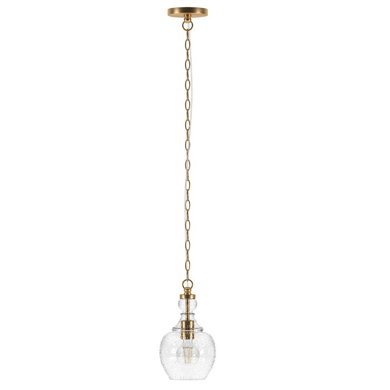 Brushed Brass Mcnamara 1 - Light Single Dome Pendant