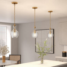 Load image into Gallery viewer, Brushed Brass Mcnamara 1 - Light Single Dome Pendant
