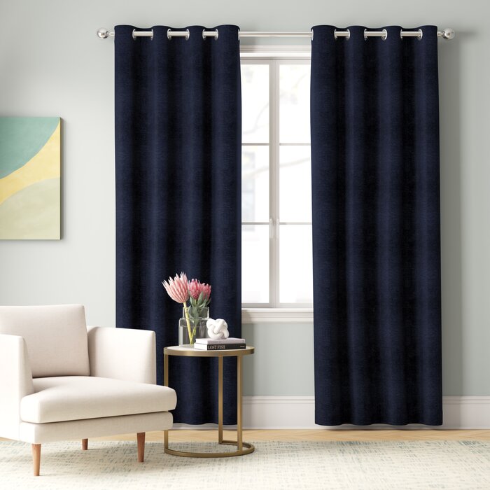 Meadow Solid Room Darkening Thermal Grommet Curtain Panels - Set of 2 (DC512)