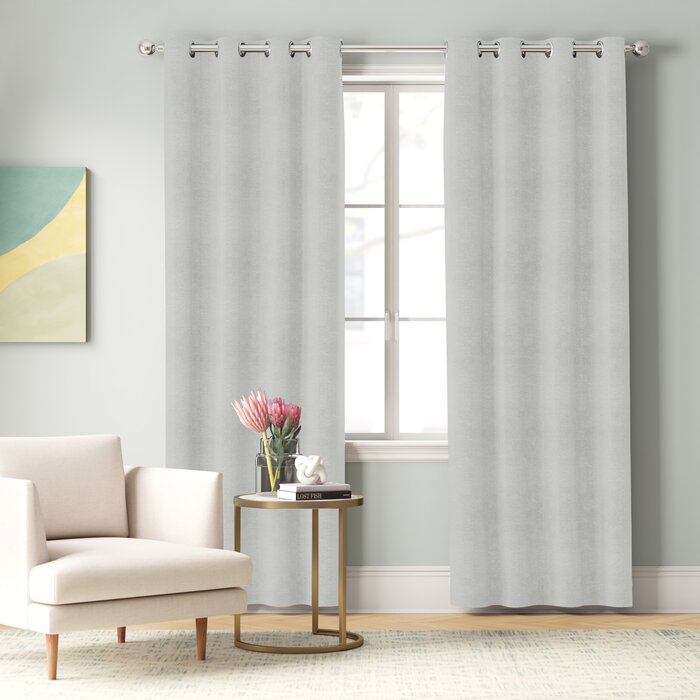 Meadow Solid Room Darkening Thermal Grommet Curtain Panels - Set of 4 (ND21)