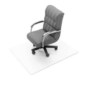 60" W x 48" D Clear Medium Pile Carpet Straight Rectangular Chair Mat (SB37)