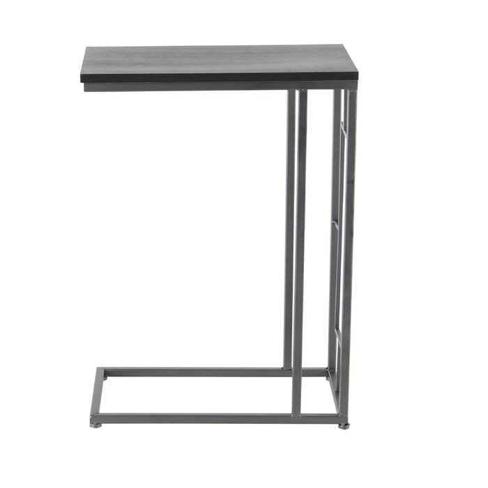 Meghan Metal End Table Dark Grey With Black Metal 418CDR
